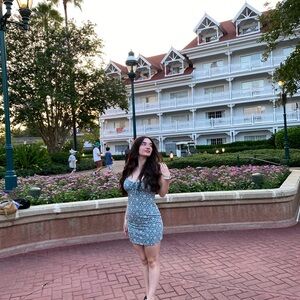 Green Floral Mini Dress